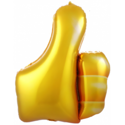 M Fal Шар (33"/84 см) Фигура, Лайк, #Like, Золото, 1 шт.