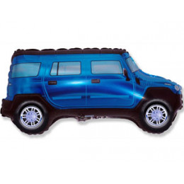 M FM Шар (33''/84 см) Фигура, Внедорожник Джип, Синий, 1 шт.