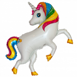 M FM Шар (42''/107 см) Фигура, Радужный единорог, 1 шт.