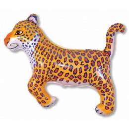 M FM Шар (14''/36 см) Мини-фигура, Леопард, Синие пятна, AIR, 1 шт.