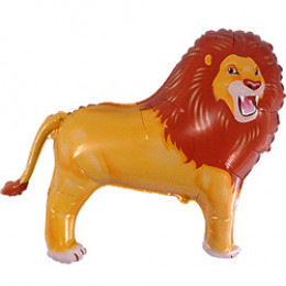 M FM Шар (16''/41 см) Мини-фигура, Лев, Коричневый, AIR, 1 шт.