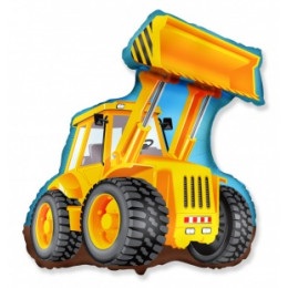 M FM Шар (12''/30 см) Мини-фигура, Экскаватор, AIR, 1 шт.