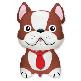 M FM Шар (13''/33 см) Мини-фигура, Бульдог, Коричневый, AIR, 1 шт.