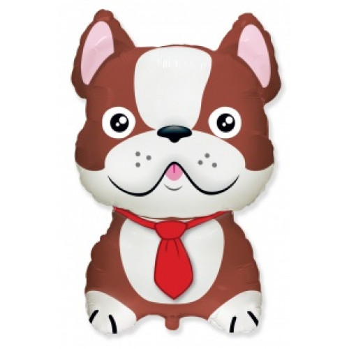 M FM Шар (13''/33 см) Мини-фигура, Бульдог, Коричневый, AIR, 1 шт.