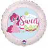 M FM Шар (18''/46 см) Круг, My Little Pony, Лошадка Пинки Пай, Сладкий День!, Розовый, 1 шт.