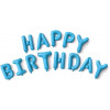 К Надпись Happy birthday Голубая 1 шт.