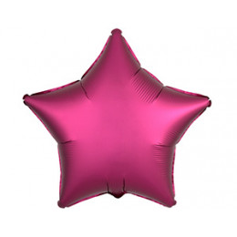 M Agm Шар (19"/48 см) Звезда, Б/РИС, Сатин Pomegranate, 1 шт.