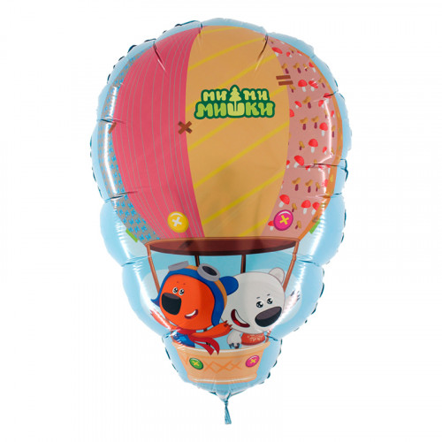 M Grb Шар (28"/66 см) Фигура, Ми-ми-мишки на воздушном шаре / Mi-mi-mishki, 1 шт.