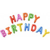 M Fal Набор шаров-букв (16"/41 см) Мини-Надпись "Happy Birthday", Ассорти, 1 шт.
