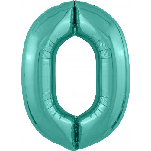 M Agr Шар (40''/102 см) Цифра, 0 Slim, Бискайский зеленый, 1 шт.