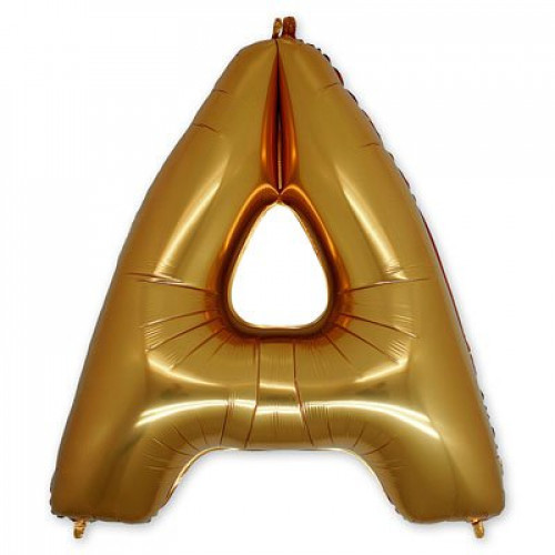 M Grb Шар (40"/101 см) Буква, A, Gold, 1 шт.