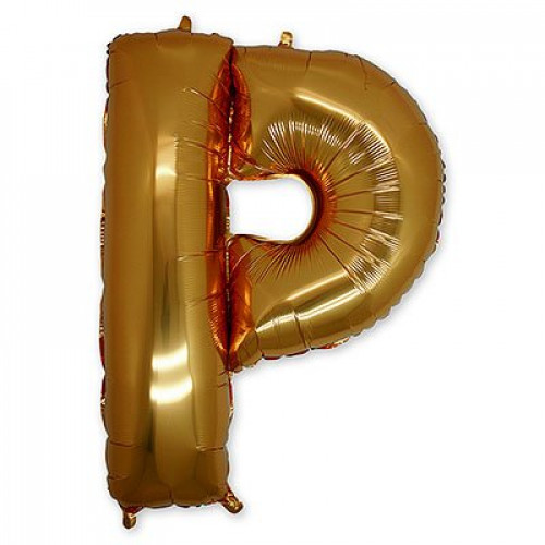 M Grb Шар (40"/101 см) Буква, Р, Gold, 1 шт.