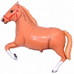 M FM Шар (42''/107 см) Фигура, Лошадь, Коричневый, 1 шт.