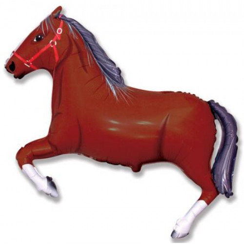 M FM Шар (16''/41 см) Мини-фигура, Лошадь, Темно-Коричневый, AIR, 1 шт.