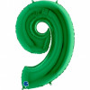 M Grb Шар (40"/102 см) Цифра, 9, Зеленый Green, 1 шт.