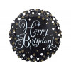 M Agm Шар (18"/46см) Круг, HB Sparkling Birthday gold, S55, 1 шт.