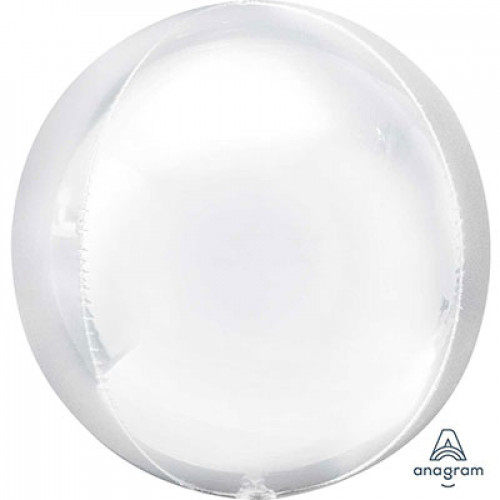 M Agm 3D Шар (16"/41 см) Сфера, Б/РИС, Пастель, White, 1 шт.