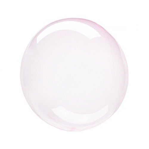 M Agm Шар (18"/45 см) Сфера, Bubble, Б/РИС, Light/Pink, 1 шт.