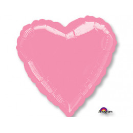 M Agm Шар (18"/46 см) Сердце, Б/РИС, Металлик Pink, 1 шт.