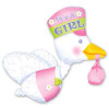 M Agm Шар (32"/81 см) Фигура, Аист розовый, P75, 1 шт.
