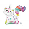 M Agm Шар (31"/78 см) Фигура, Кошка-Единорог, P35, 1 шт.