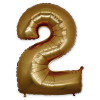 M Grb Шар (40"/102 см) Цифра, 2, Gold, 1 шт.