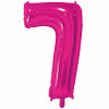 M VZ Шар (26"/66 см) Цифра, 7, Фуксия/Fuchsia, 1 шт.