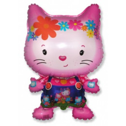M FM Шар (29''/74 см) Фигура, Маленький дружелюбный котенок, Фуше, 1 шт.