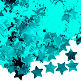 Конфетти фольга Звезда, Тиффани, Металлик, 1,5 см, 50 г.