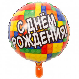 M VZ Шар (18"/46 см) Круг, ДР "Конструктор", 1 шт.
