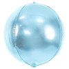 M PD Шар (16"/40 см) Сфера, 3D, Металлик, Sky Blue, 1 шт.