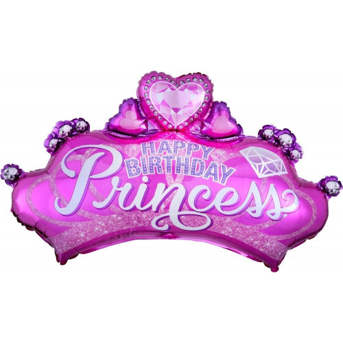 M Fal Шар (29"/74 см) Фигура, Диадема для принцессы, Розовый, 1 шт.