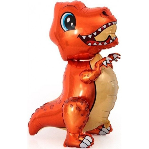 M Fal Шар (30"/76 см) Фигура ход, 3D, Маленький динозавр, Оранжевый, AIR, 1 шт.