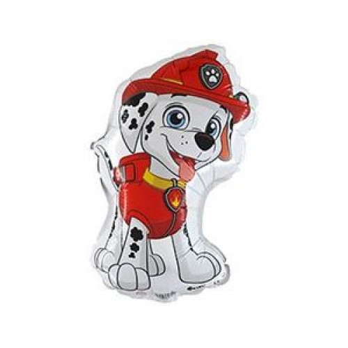 M Grb Шар (14"/36 см) Мини-фигура, Щенячий Патруль Маршал, 1 шт.