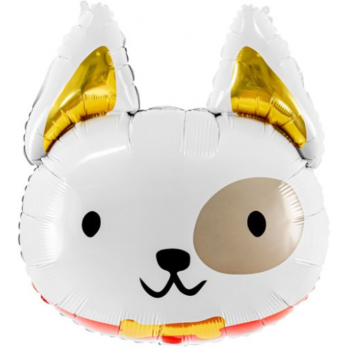 M Fal Шар (23"/58 см) Фигура, Голова, Милый Щенок, Белый, 1 шт.