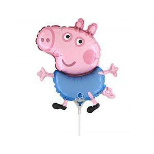 M Grb Шар (14"/36 см) Мини-фигура, Свинка Пеппа, Джордж, 1 шт.