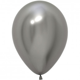 S Шар (12''/30 см) Reflex, Зеркальный блеск, Серебро (981), хром, 12 шт.