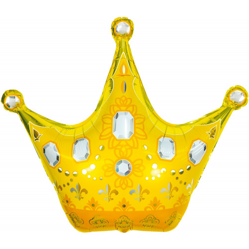 M Agr Шар (31''/79 см) Фигура, Корона, Золото, 1 шт.