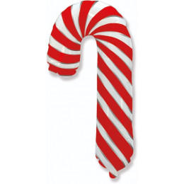 M FM Шар (12''/30 см) Мини-фигура, Леденец трость, Красный, AIR, 1 шт.