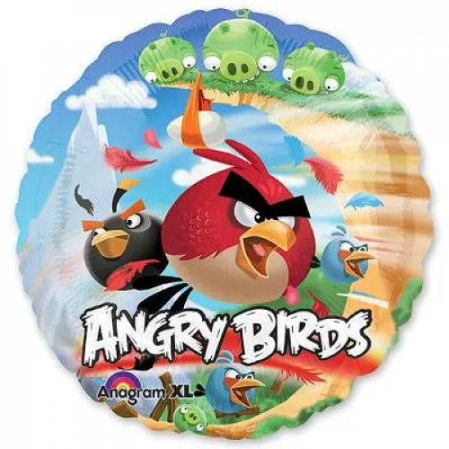 M Agm Шар (18"/46см) Круг, Angry Birds, S60, 1 шт.