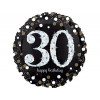 M Agm Шар (18"/46см) Круг, HB Sparkling Birthday 30 gold, S55, 1 шт.