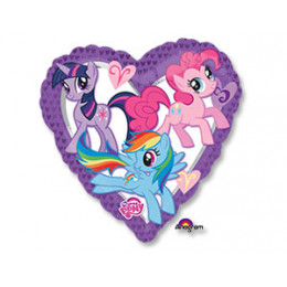 M Agm Шар (18"/46см) Сердце, My Little Pony сердце, S60, 1 шт.