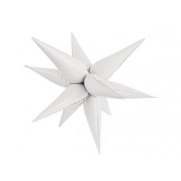 M VZ Шар (26"/65 см) Фигура, 3D, Звезда, Составная, AIR, White, 1 шт.