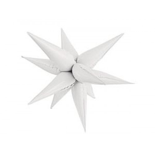 M VZ Шар (26"/65 см) Фигура, 3D, Звезда, Составная, AIR, White, 1 шт.