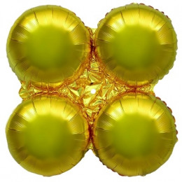 M FM Шар (22"/56 см) Фигура, Б/РИС, ПОДСТАВКА ДЛЯ ШАРОВ, Gold