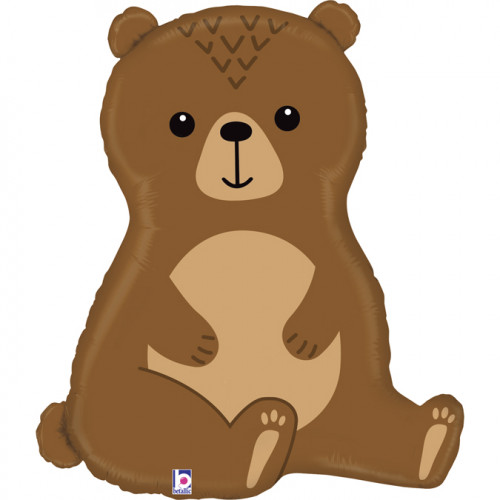 M Grb Шар (34"/86 см) Фигура, Лесной Медведь, 1 шт.