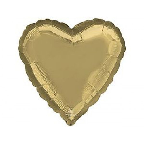А Б/РИС СЕРДЦЕ 18" Металлик White Gold