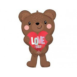 А ФИГУРА/P30 ILY Мишка сердце LOVE YOU 30"