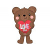 А ФИГУРА/P30 ILY Мишка сердце LOVE YOU 30"