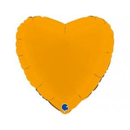 Г Б/РИС СЕРДЦЕ 18" Пастель Matte Mustard 1 шт.